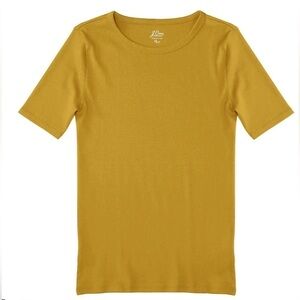 J. Crew Perfect Fit Short Sleeve Tee in Mustard. Size S